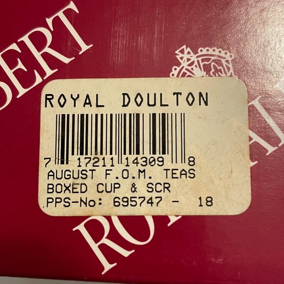 ROYAL ALBERT Tea Cup and Saucer August Flower of the Month Boxed New Collectible - Picture 9 of 10